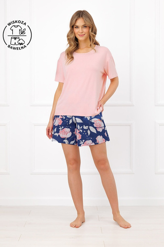Піжама жіноча Italian Fashion Ardizja віскоза, бавовна, квіти, шорти