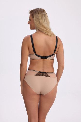 Бюстгальтер Gaia BS 1377 Isabela semi soft чорний з бежевим, вишитий, з кісточками