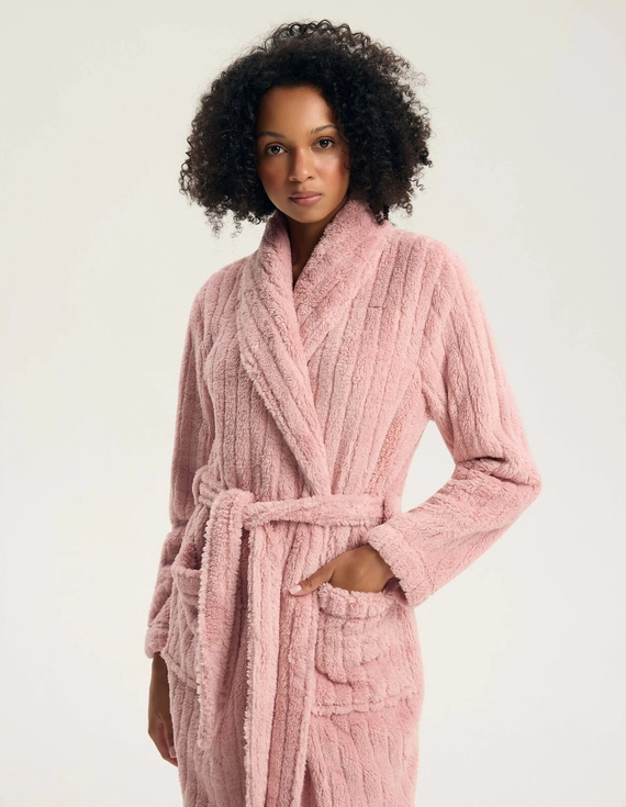 Henderson Greta 45408 жіночий халат dusty rose м’який з блиском