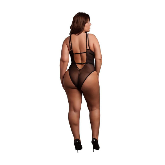 Боді AMR006 Amour Le Désir мереживне боді Plus Size XL-4XL чорне