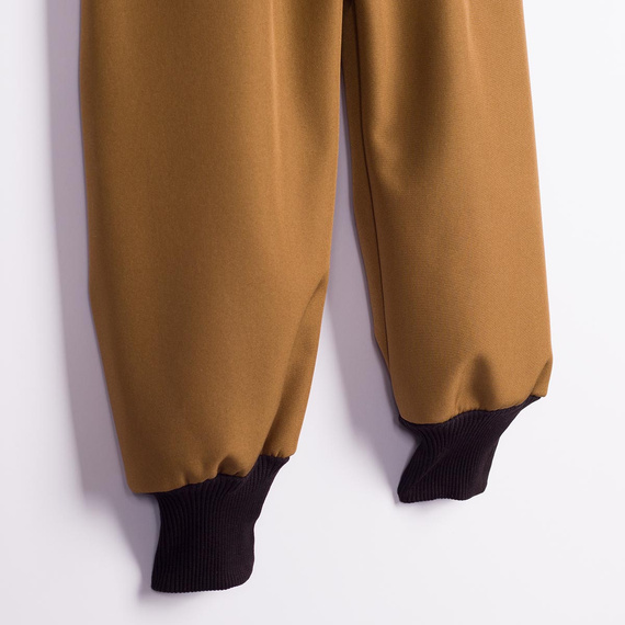 Nicol Штани 229053 дитячі softshell з флісом, високий пояс, манжети – оливковий