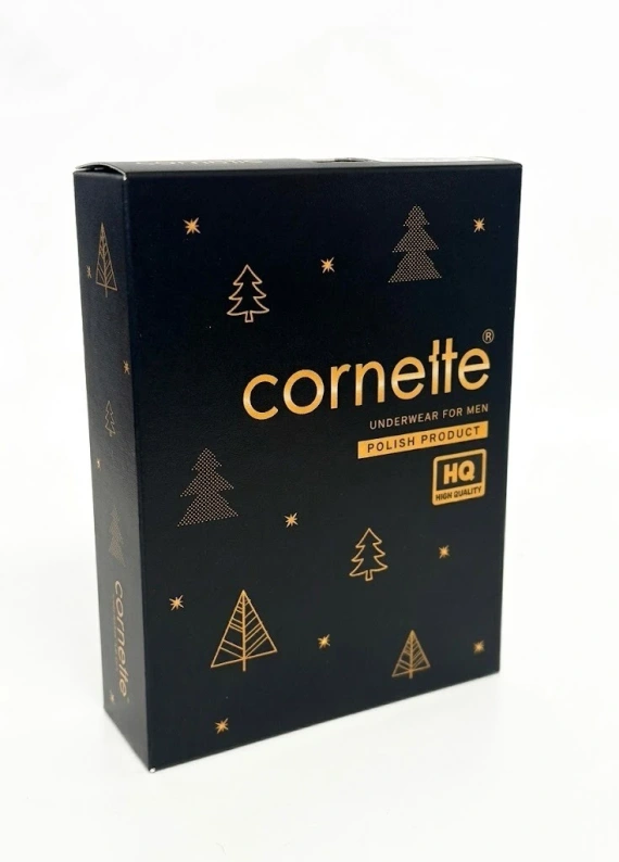 007/86 Friend Чоловічі боксерки Cornette Christmas з бавовни, приталені, святковий візерунок