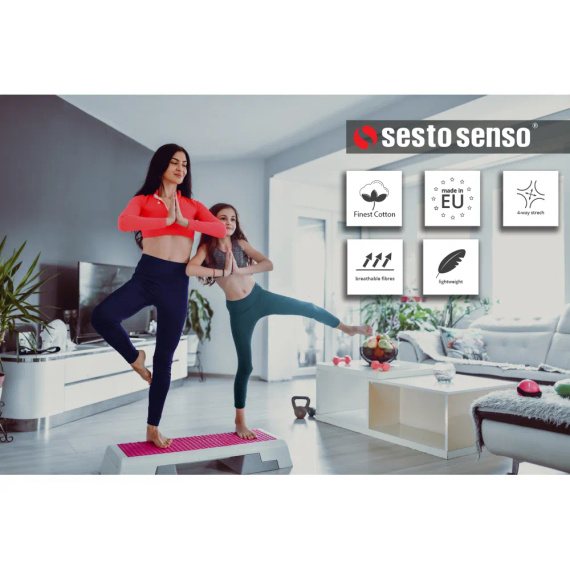 Бавовняні спортивні легінси жіночі 3/4 Sesto Senso, - червоний