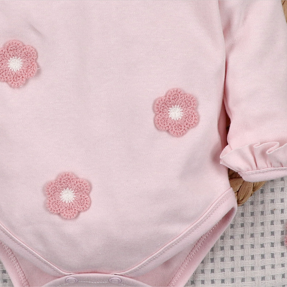 NINI LITTLE FLOWERS боді для немовлят з органічної бавовни з вишивкою квітів ABN-5762/JRO
