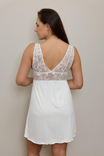 Сорочка Hannah Big KM32 Mefemi by Nipplex Milk Віскоза Кружево Plus Size