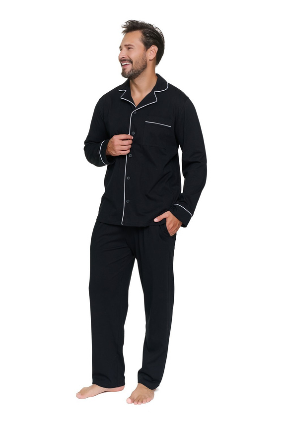 Піжама чоловіча Doctor Nap 7528 100% бавовна, на ґудзиках, з кишенями
