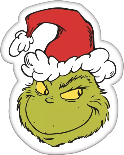Подушка Grinch Jerry Fabrics 36x29 біло-зелена м’яка іграшка-обіймашка
