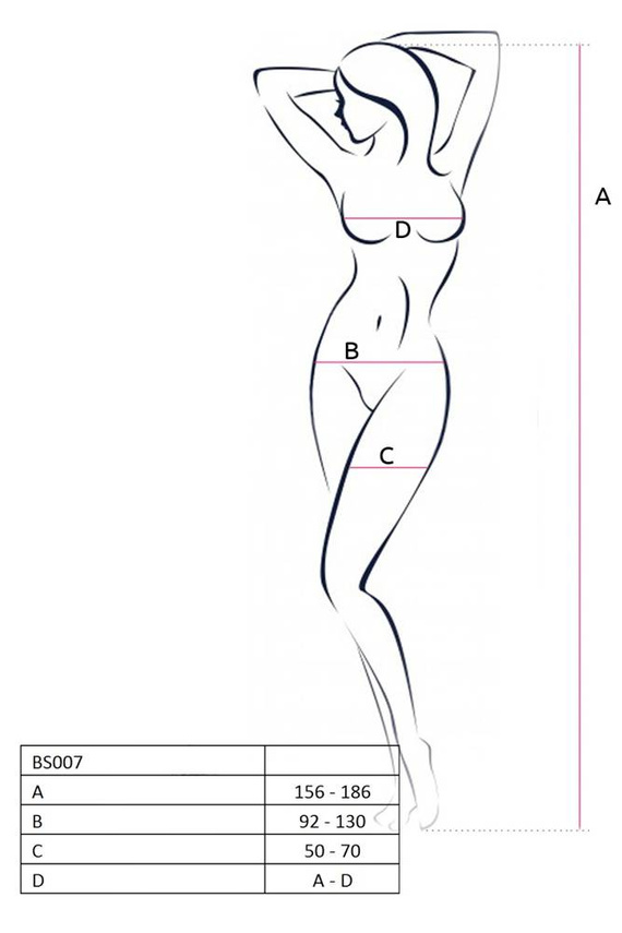 Еротична сукня BS096 Bodystocking Passion, - червоний