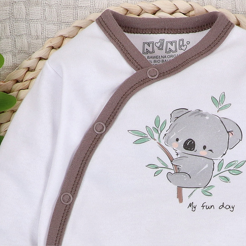ABN-5202 боді на запах Nini Sweet Koala біле 100% органічна бавовна