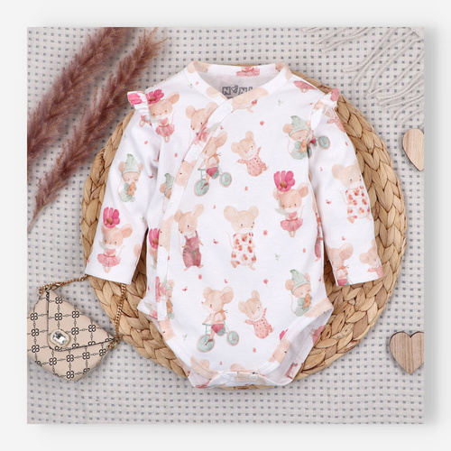 Комплект для немовлят NINI Little Mouse органічна бавовна body повзунки шапочка
