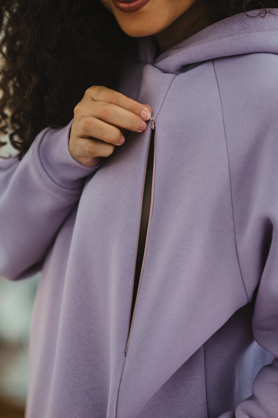 Світшот для вагітних і годування Milk&love Motherhood oversize quiet violet