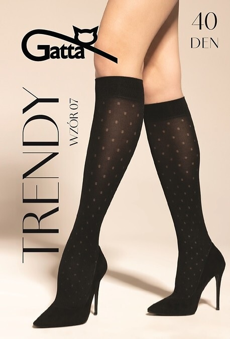 Жіночі гольфи Gatta Trendy wz.07 40 DEN чорні без тиску