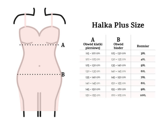 Anabel Halka satynowa Plus Size damska DKaren - czerwona